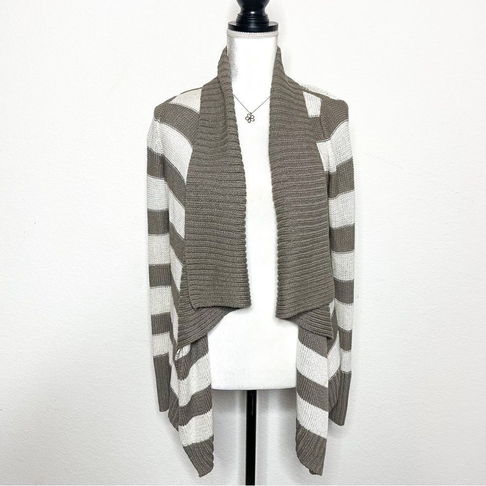 INC International Concepts Women's Striped Knit Cardigan Sweater Size M